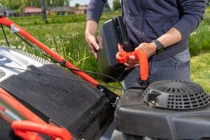 Ensure you have the correct fuel in gas lawn mower